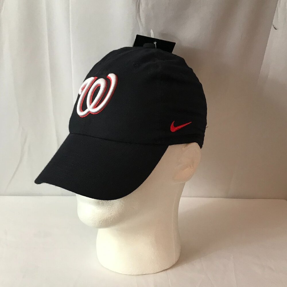 Nike Washington Nationals MLB Curved Bill Adjustable Back Navy Sport Cut Hat